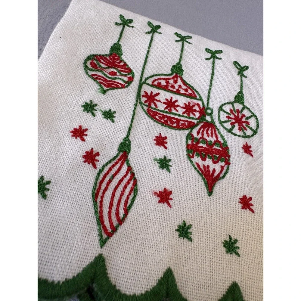 Pomegranate Inc. Embroidered Vintage Ornament Cocktail Napkins Set of 2
